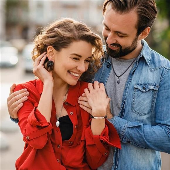 4Pcs Couple Necklace BraceletSet MatchingBracelets for Couples Matching Necklace - Picture 5 of 7